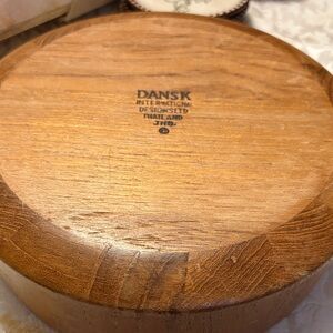Dansk Solid Wood Serving Bowl in Natural Brown